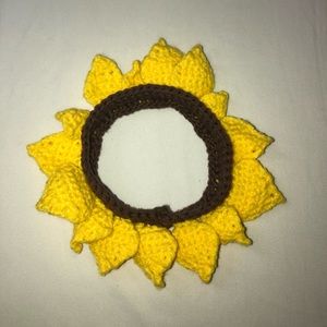Handmade sunflower small/medium size dog snood